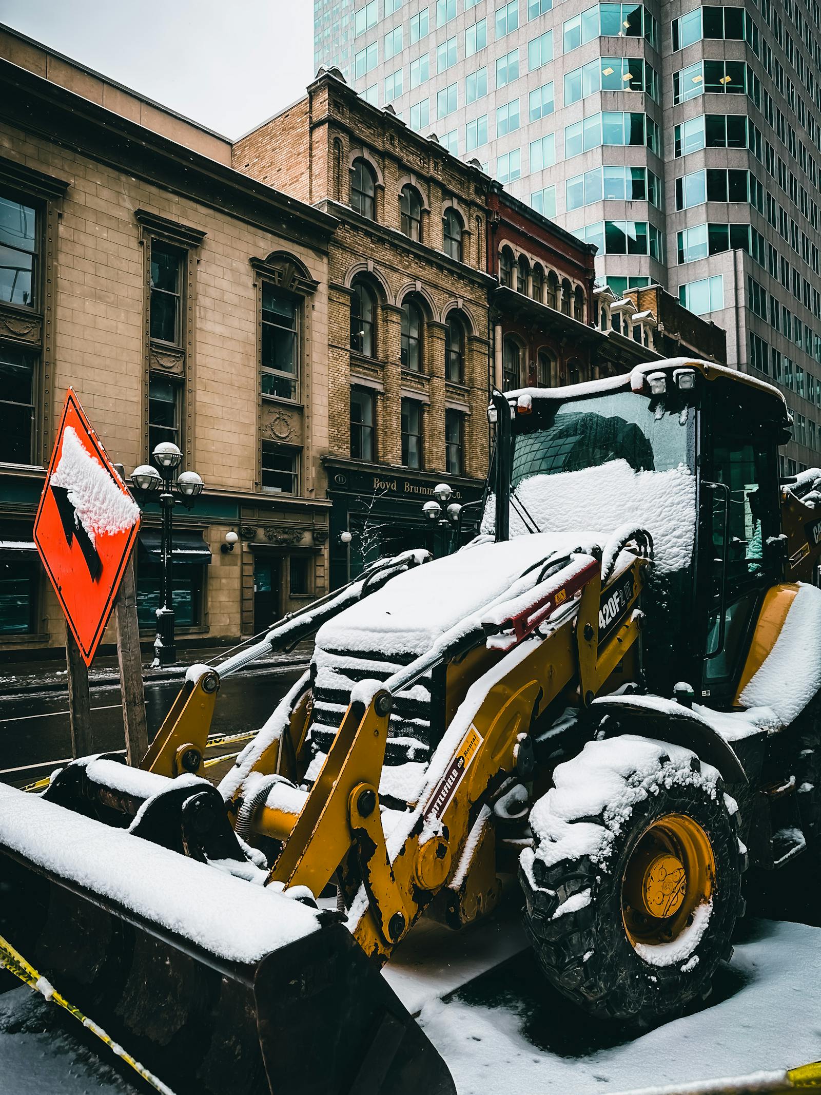 Heavy equipment used for commercial snow removal in Calgary